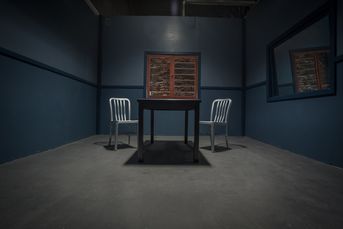 flickery interrogation room